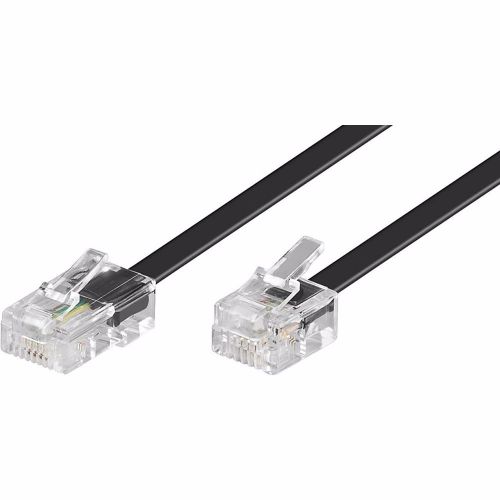 Temium netwerkkabel RJ45 RJ11 3 meter (Zwart)